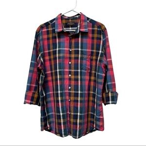 Rodd & Gunn Sports Fit Linen Long Sleeve Plaid Button Down Dress Shirt Fairlight